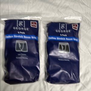 George Men's Cotton Stretch Boxer Briefs 6 pk BOGO , only $14 for both pks